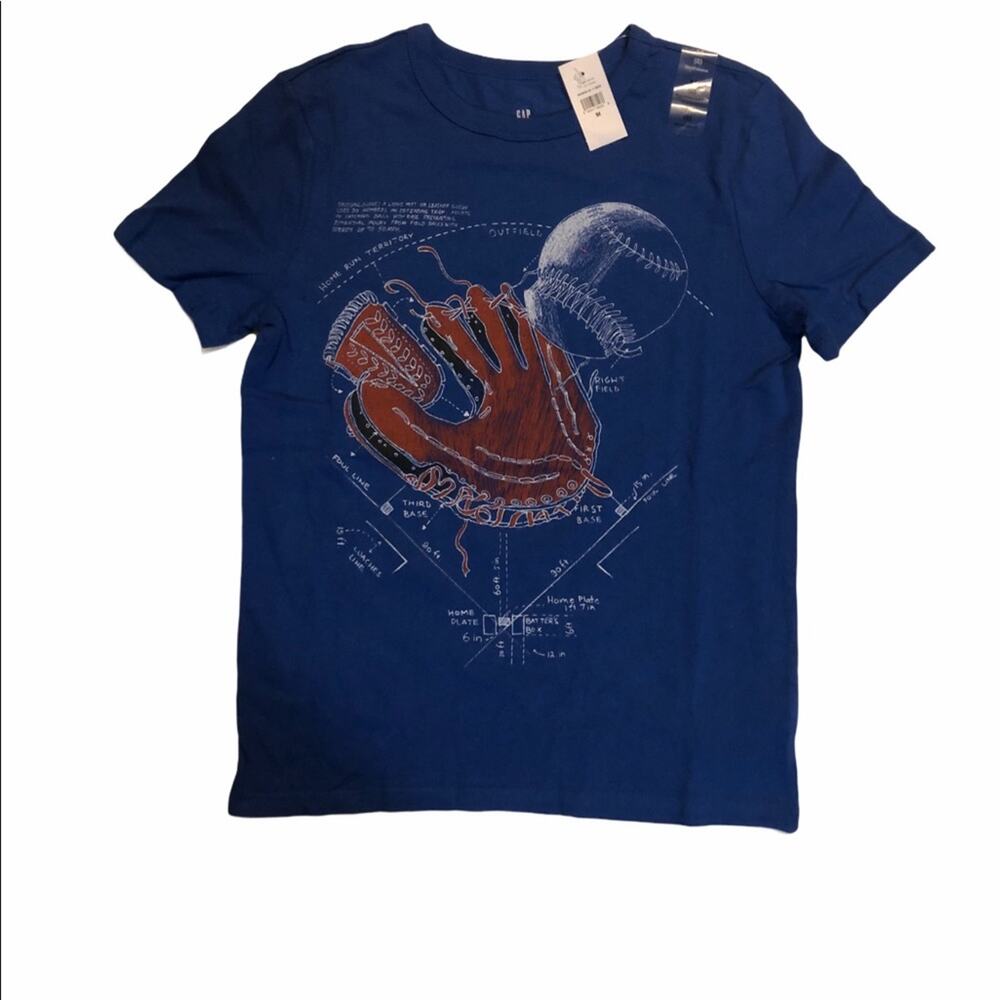 Gap Kids Boy's Blue Graphic Tee Size M